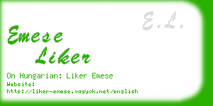 emese liker business card